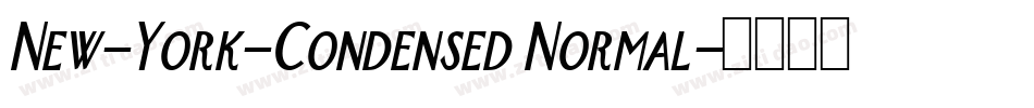 New-York-Condensed Normal字体转换